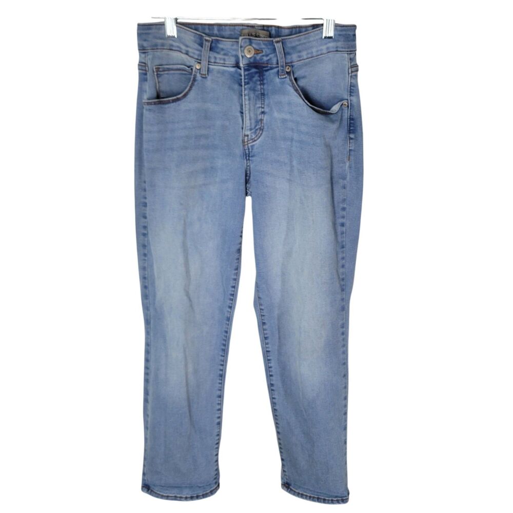 Falls Creek Womens Size 6 Blue Solid Boyfriends Jeans
